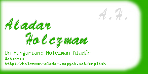 aladar holczman business card